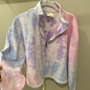 Tie-dye cropped sweatshirt